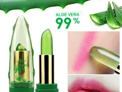 Aloe Vera Gel Color Changing Lipstick Gloss  Moisturizer Anti-drying Desalination Fine-grain Lip Blam Care