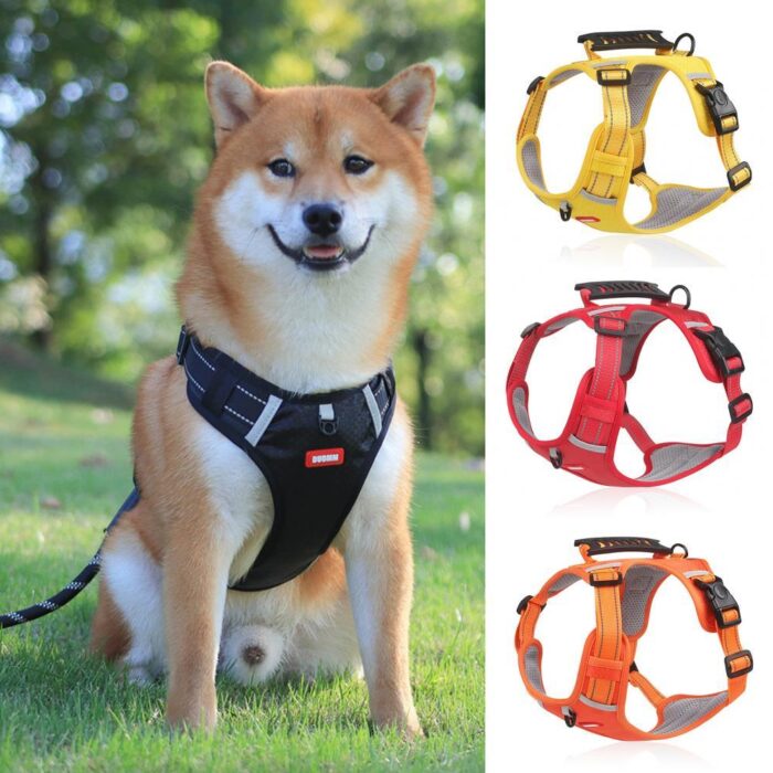 Nylon Dog Harness No Pull Breathable Reflective Pet Harness Vest For Small Large Dog Outdoor Running Dogs Training Accessories - Image 9