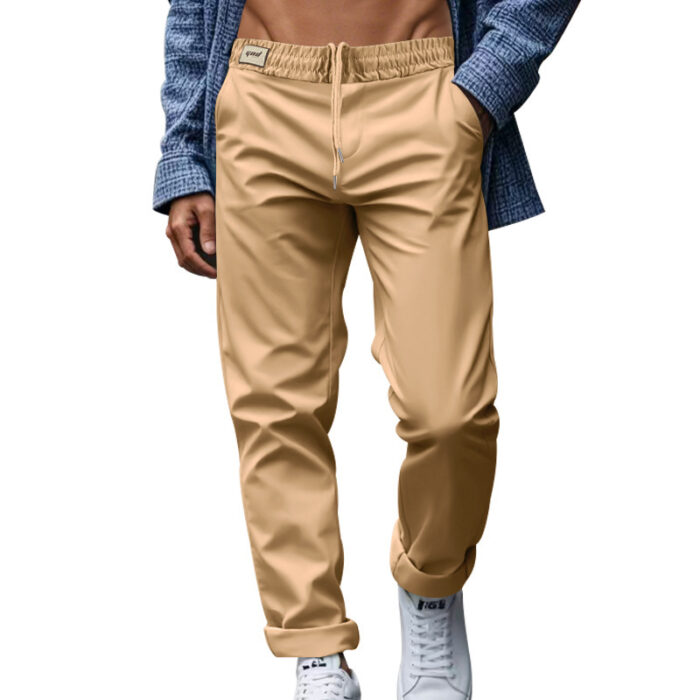 Men's Trousers With Pockets Casual Loose Comfortable Quick-drying Waist-tied Pants - Image 6