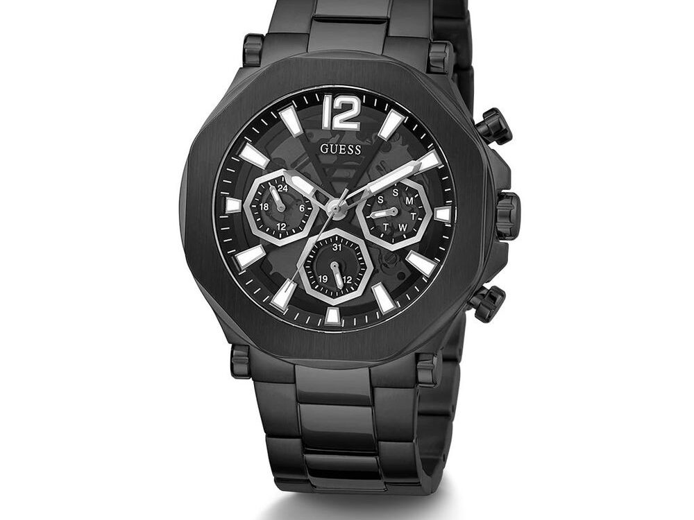 Guess Black Stainless Steel Dress Watch