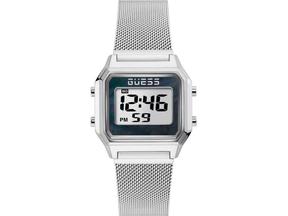 Guess Gray Stainless Steel Digital Watch
