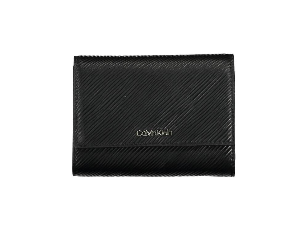 Calvin Klein Black Polyurethane Women Wallet