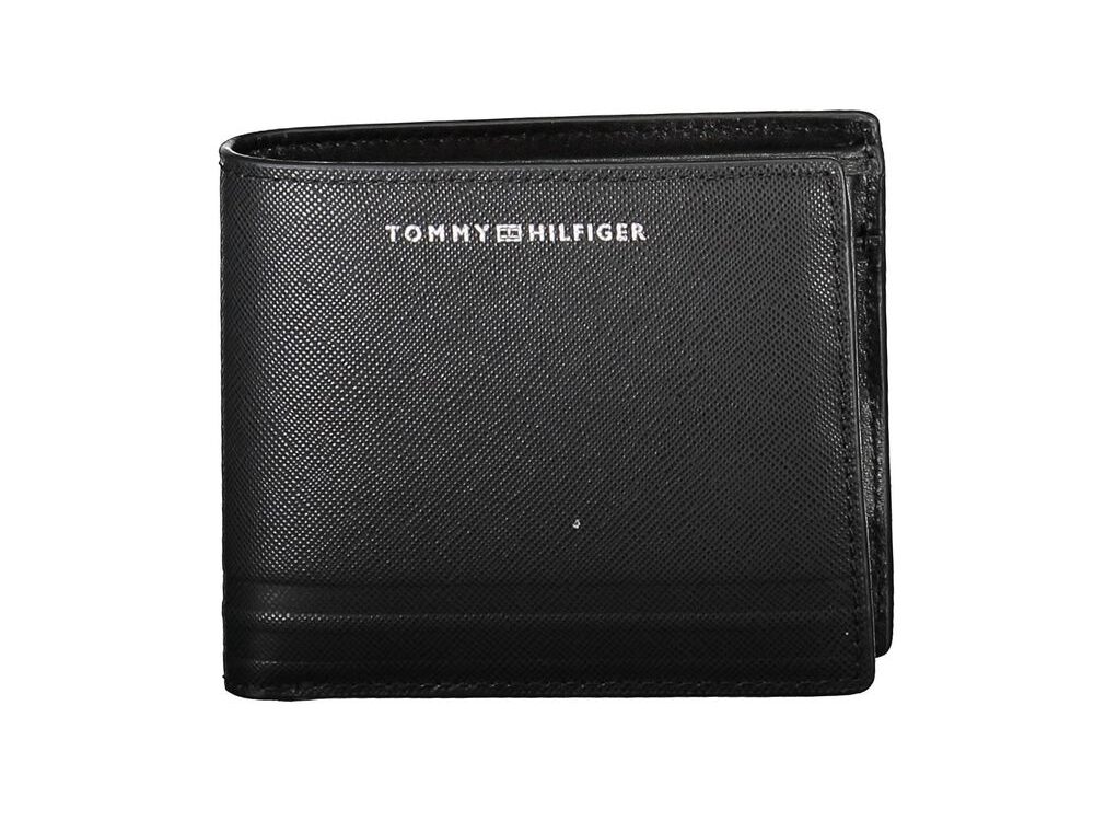 Tommy Hilfiger Black Leather Men Wallet
