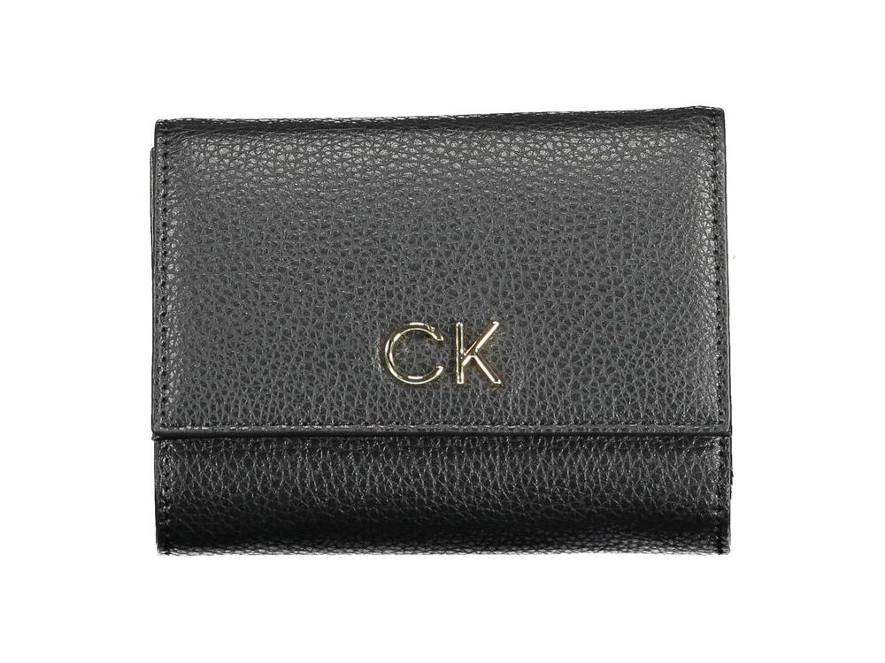 Calvin Klein Black Polyurethane Women Wallet