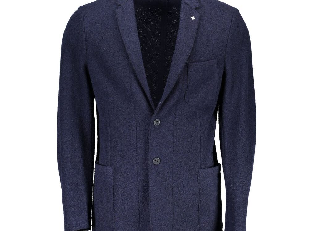 Gant Blu Wool Men Jacket
