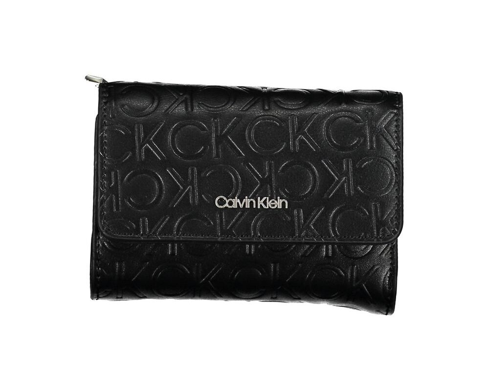 Calvin Klein Black Polyurethane Women Wallet