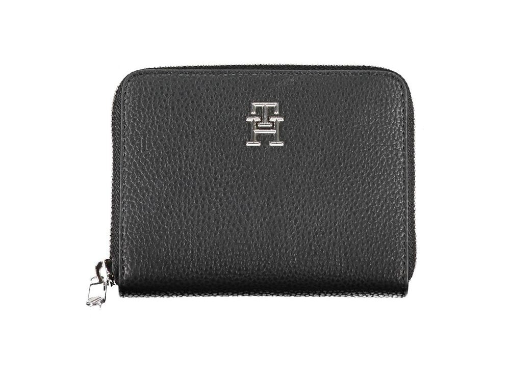 Tommy Hilfiger Black Polyurethane Women Wallet