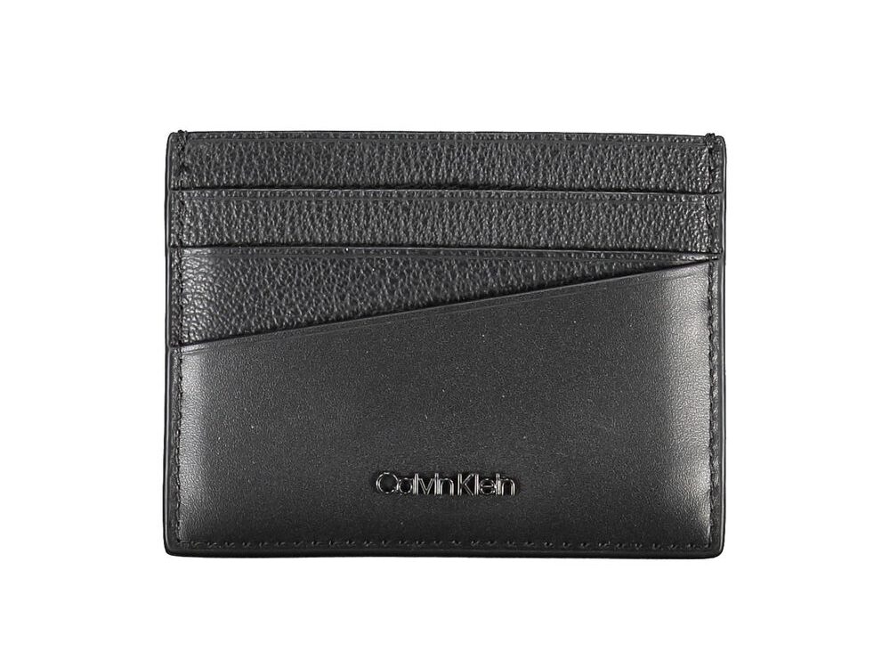 Calvin Klein Black Leather Mens Wallet Holder
