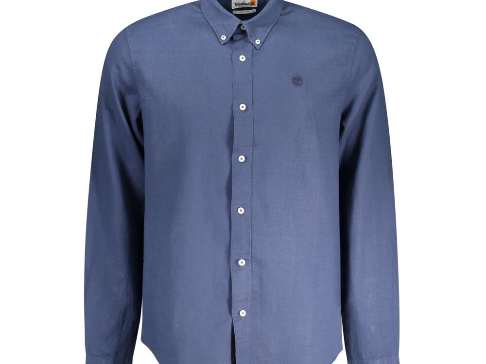 Timberland Blu Linen Men Shirt