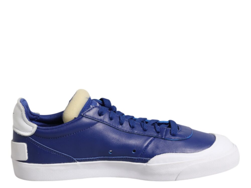 Nike White Blue Lace Up Low Top Drop-Type PRM Sneakers Shoes