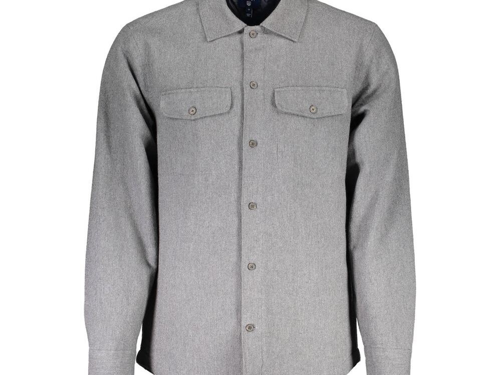 Gant Grigio Cotton Men Shirt