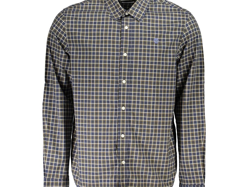 Timberland Blu Cotton Men Shirt