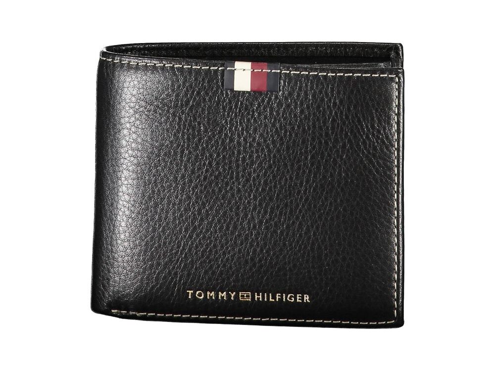 Tommy Hilfiger Black Leather Men Wallet