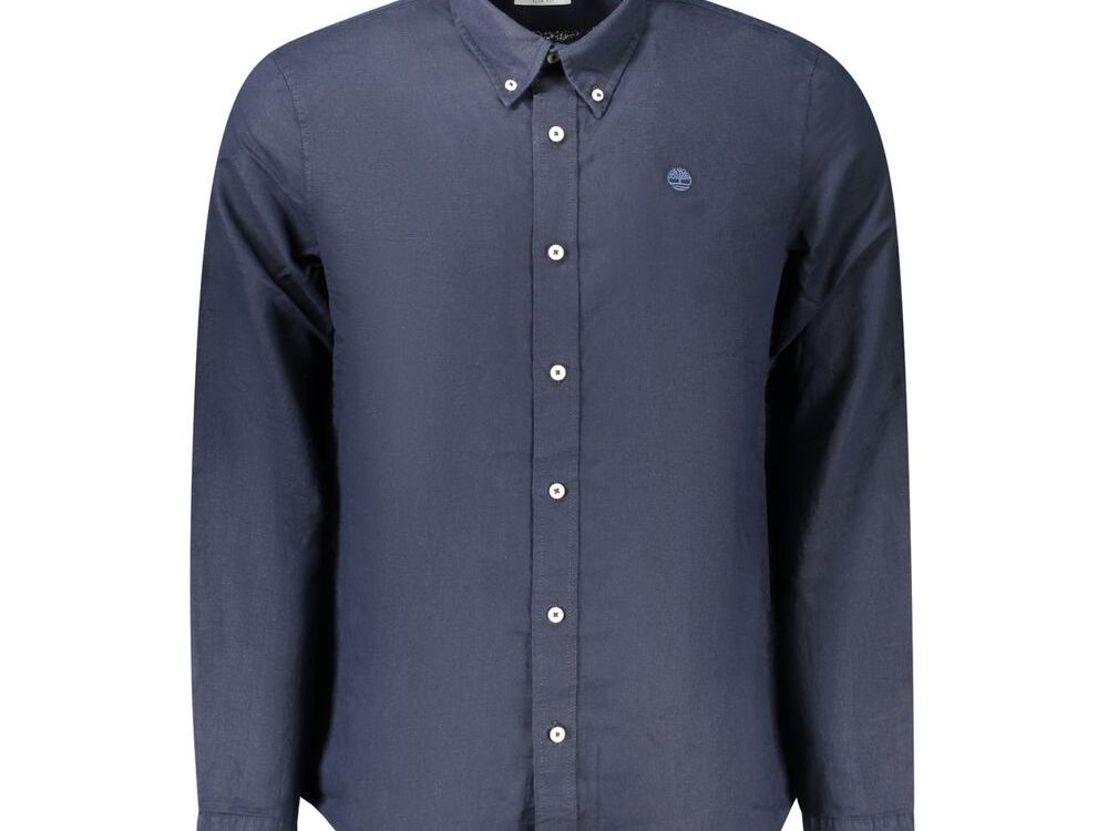 Timberland Blue Linen Men Shirt