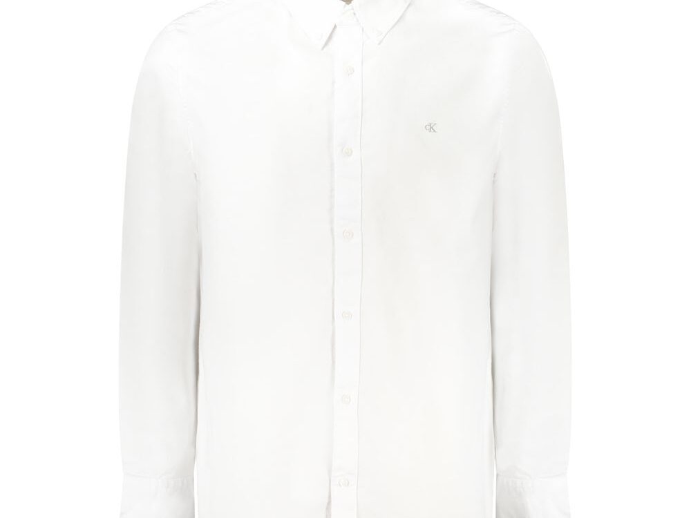 Calvin Klein White Cotton Men Shirt