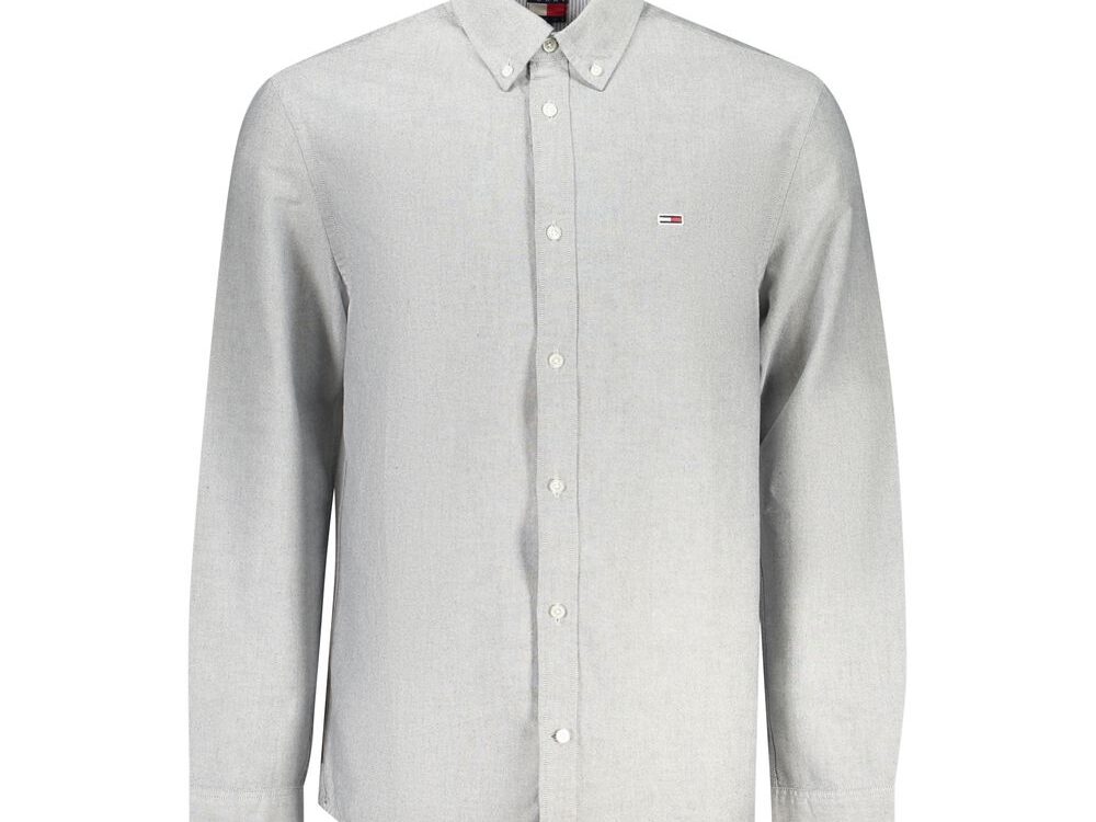 Tommy Hilfiger Grigio Cotton Men Shirt