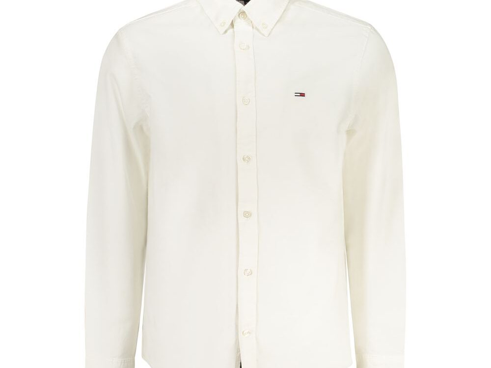 Tommy Hilfiger White Cotton Men Shirt