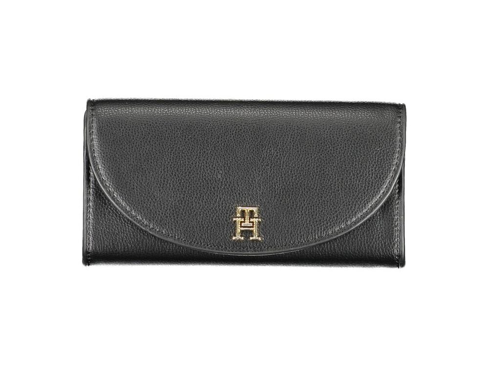 Tommy Hilfiger Black Polyurethane Women Wallet