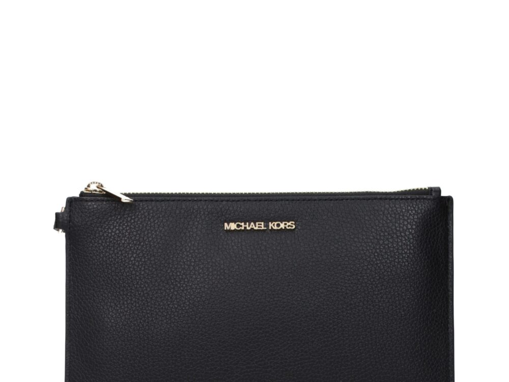Michael Kors Black Leather Clutch Bag