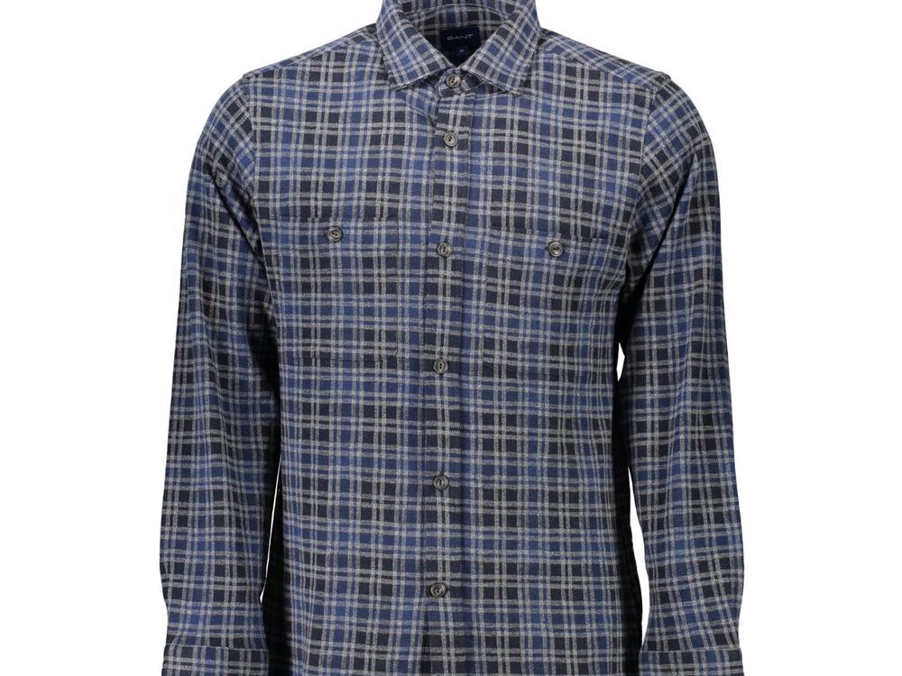 Gant Blu Cotton Mens Shirt