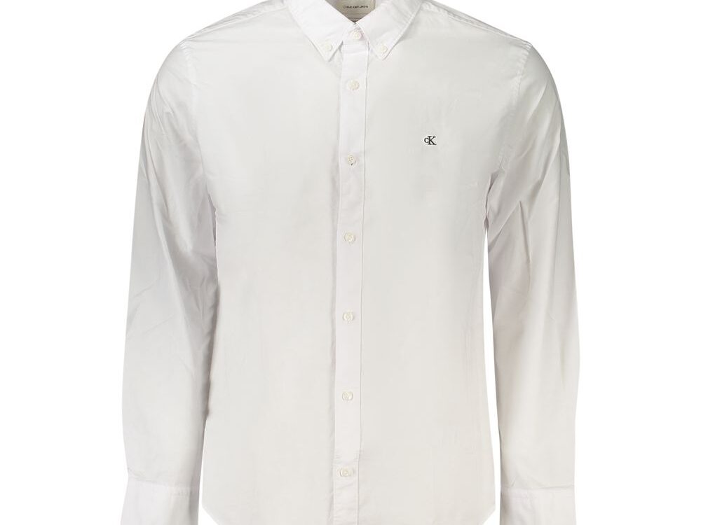 Calvin Klein White Cotton Men Shirt
