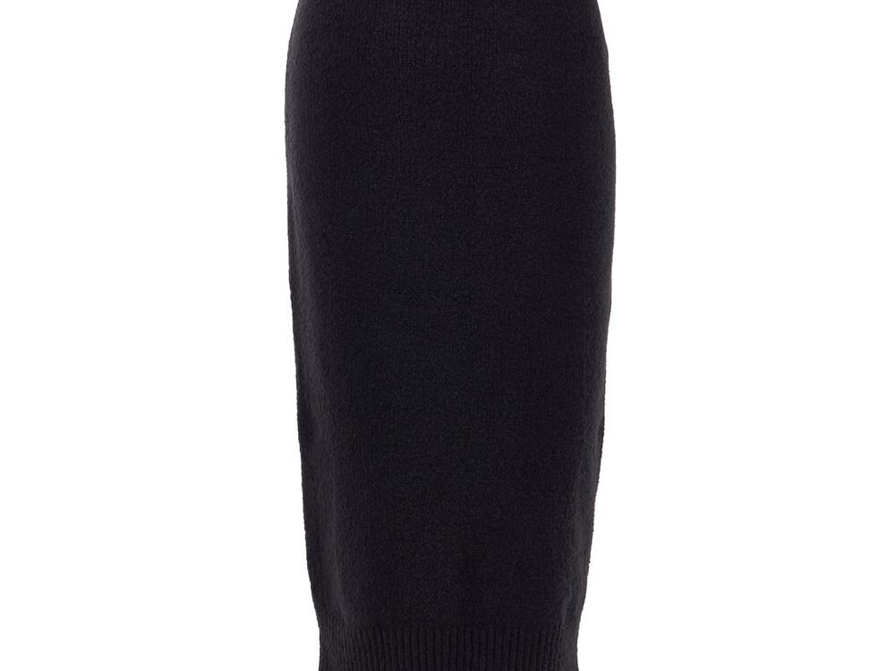 Tom Ford Black Cotton Midi Skirt