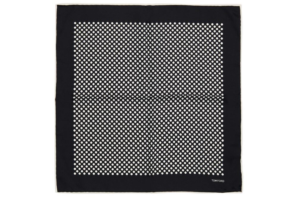 Tom Ford Black Silk Pocket Square