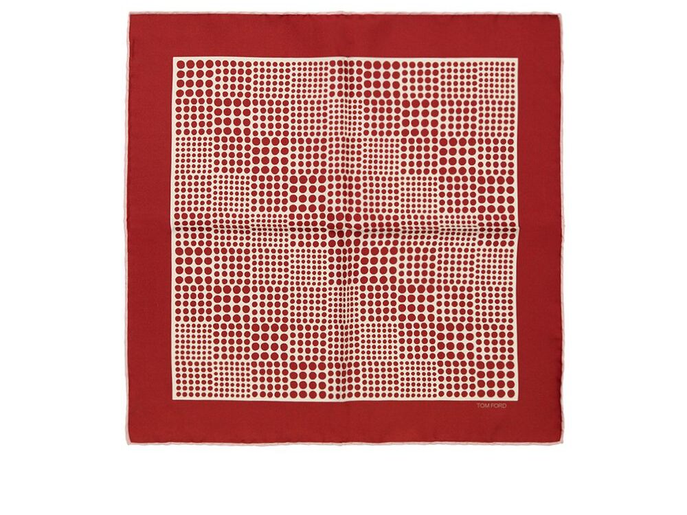 Tom Ford Bordeaux Silk Pocket Square