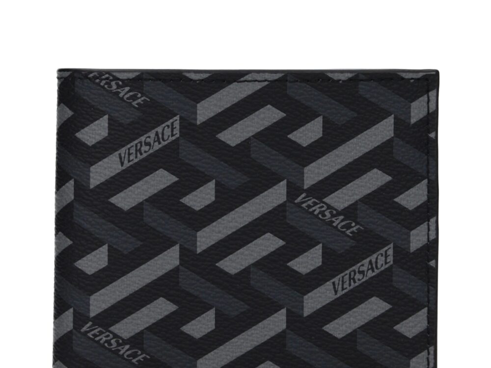 Versace Black Fabric Wallet