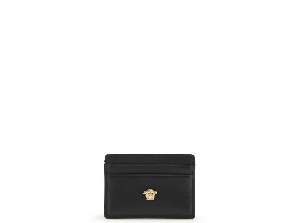 Versace Black Calf Leather Bos Taurus Wallet
