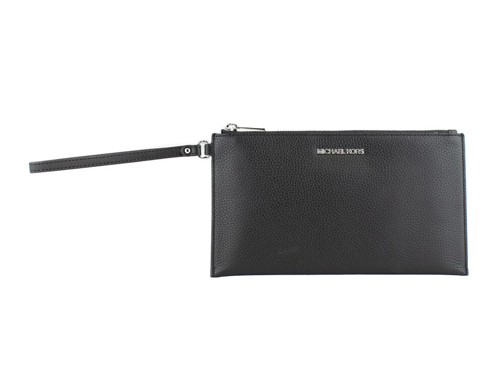 Michael Kors Black Leather Clutch Bag