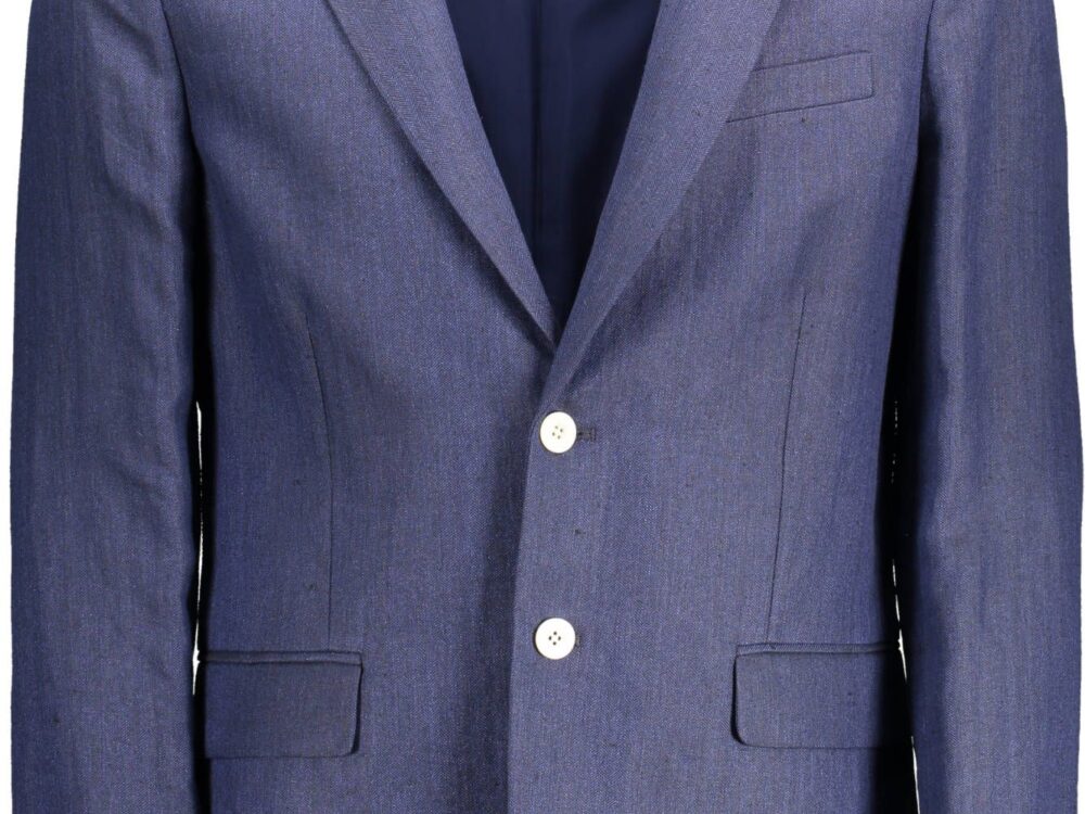 Gant Elegant Blue Linen Classic Jacket