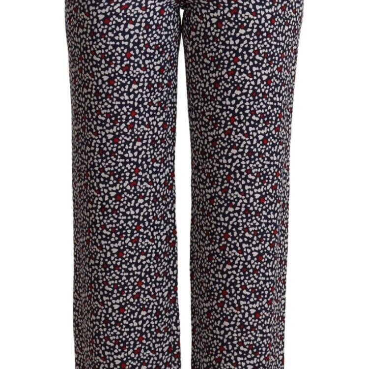 Michael Kors Black High Waist Printed Straight Pants