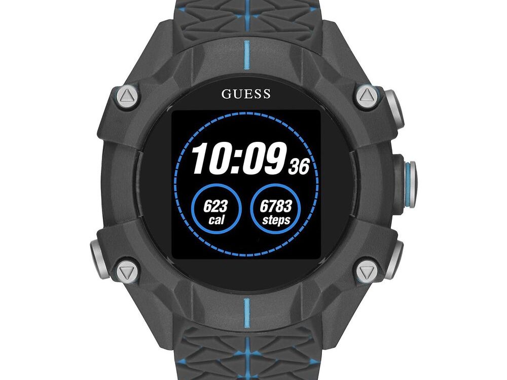 Guess Gray Resin Sport Watch