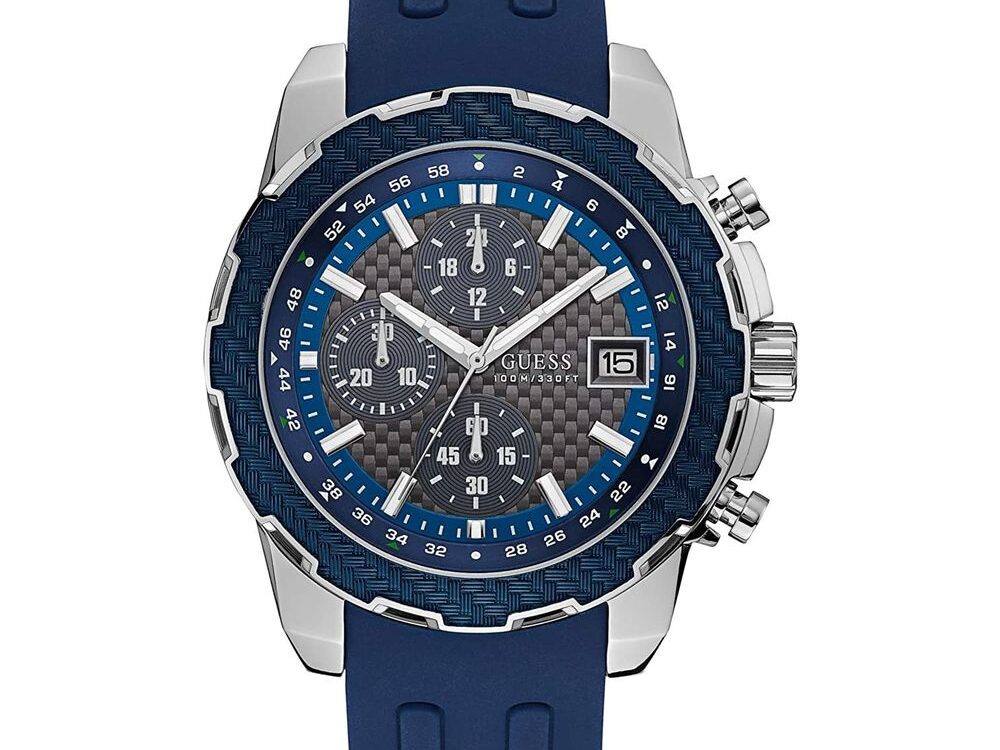 Guess Blue Rubber Sport Watch