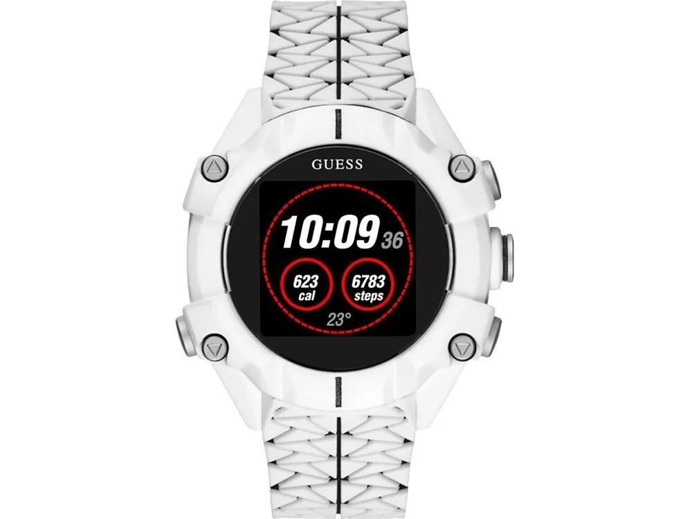 Guess White Resin Sport Watch