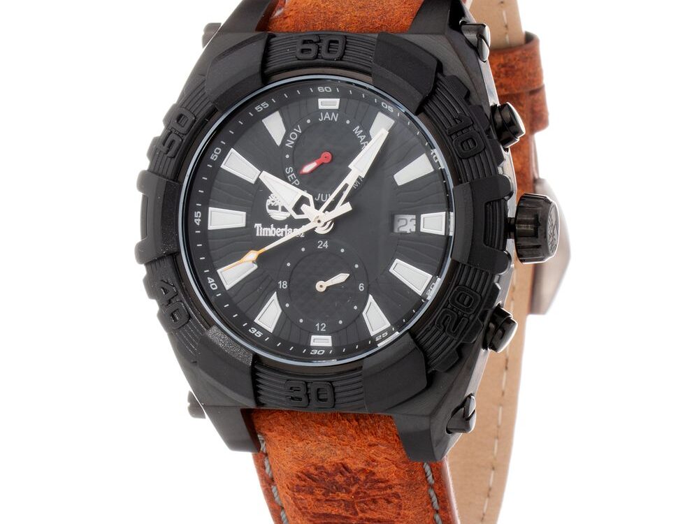 Timberland Brown Leather Dress Watch