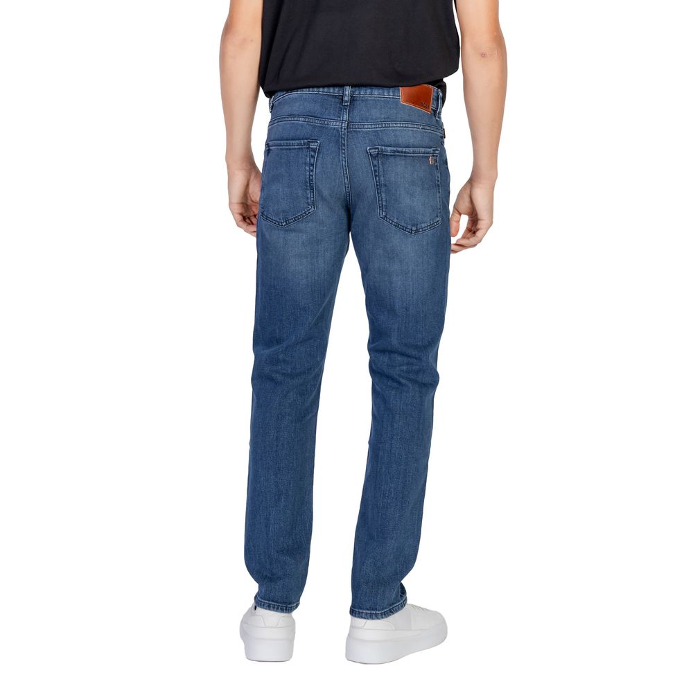 Hugo Boss Blue Cotton Relaxed Fit Jeans - Image 4