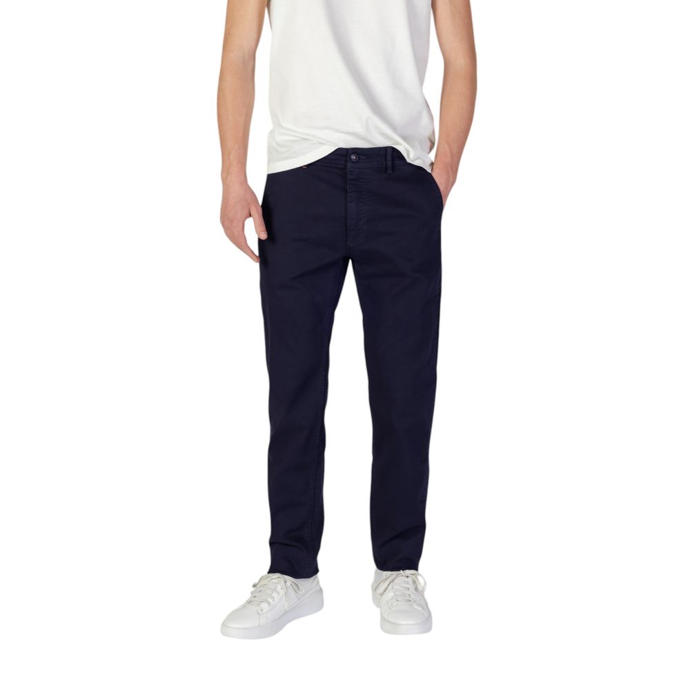 Hugo Boss Blue Cotton Skinny Pants - Image 5