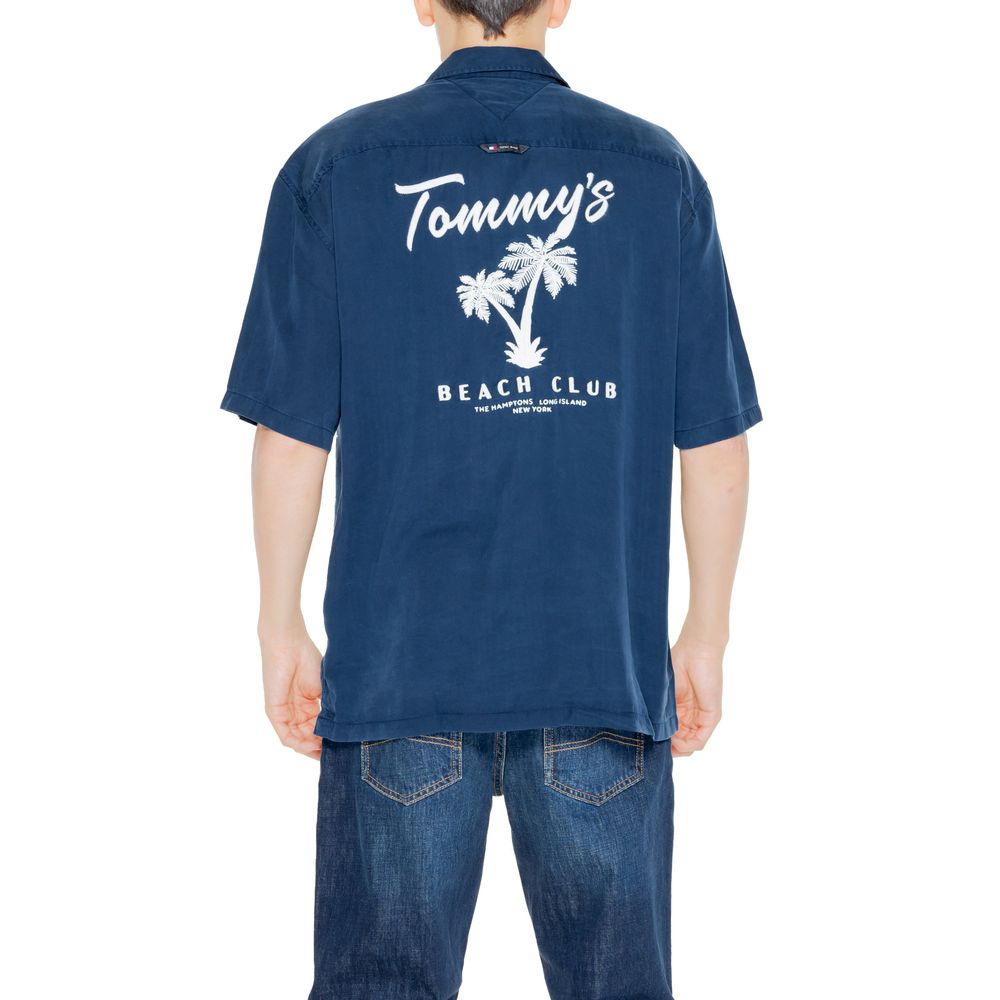 Tommy Hilfiger Jeans Blue Lyocell Shortsleeve Shirt - Image 2