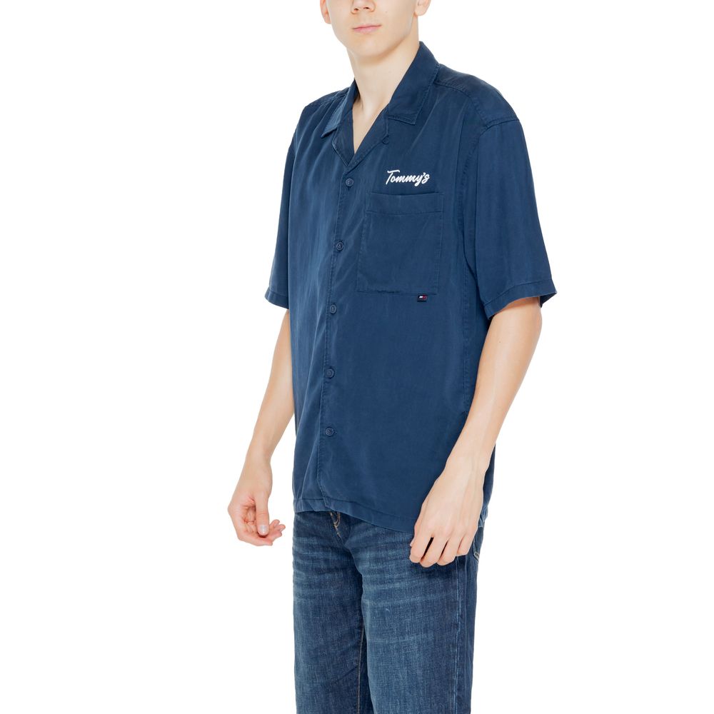 Tommy Hilfiger Jeans Blue Lyocell Shortsleeve Shirt - Image 3
