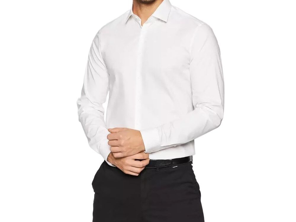 Calvin Klein White Cotton Dress Shirt