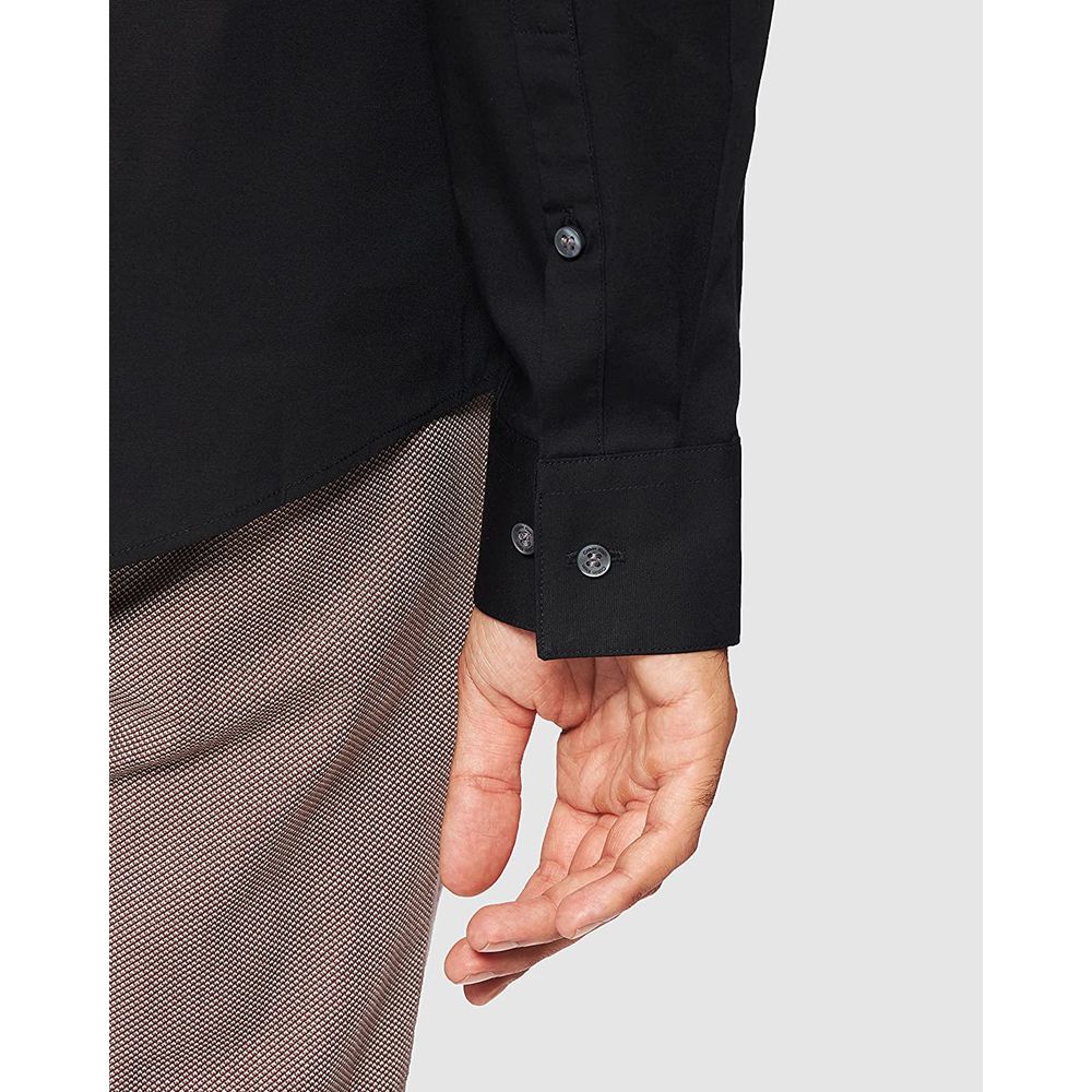 Calvin Klein Black Cotton Dress Shirt - Image 4