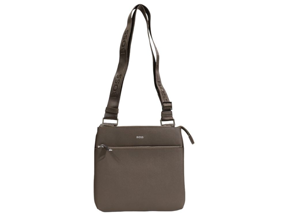 Hugo Boss Bicolor Leather Messenger Bag
