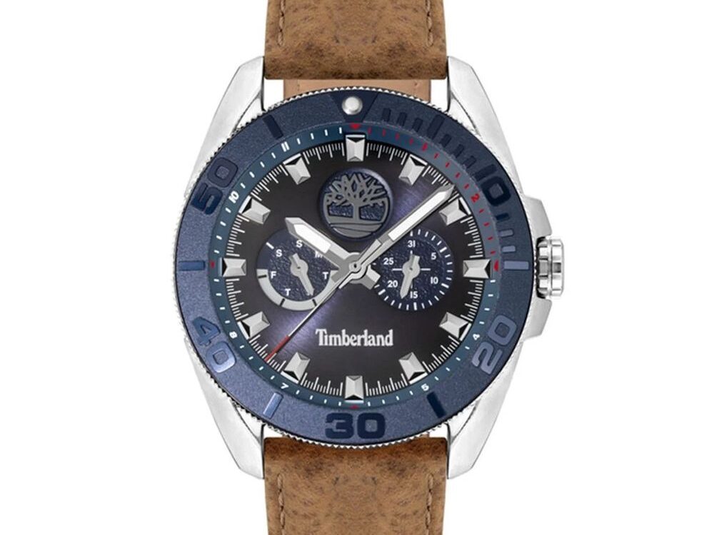 Timberland Brown Leather Dress Watch