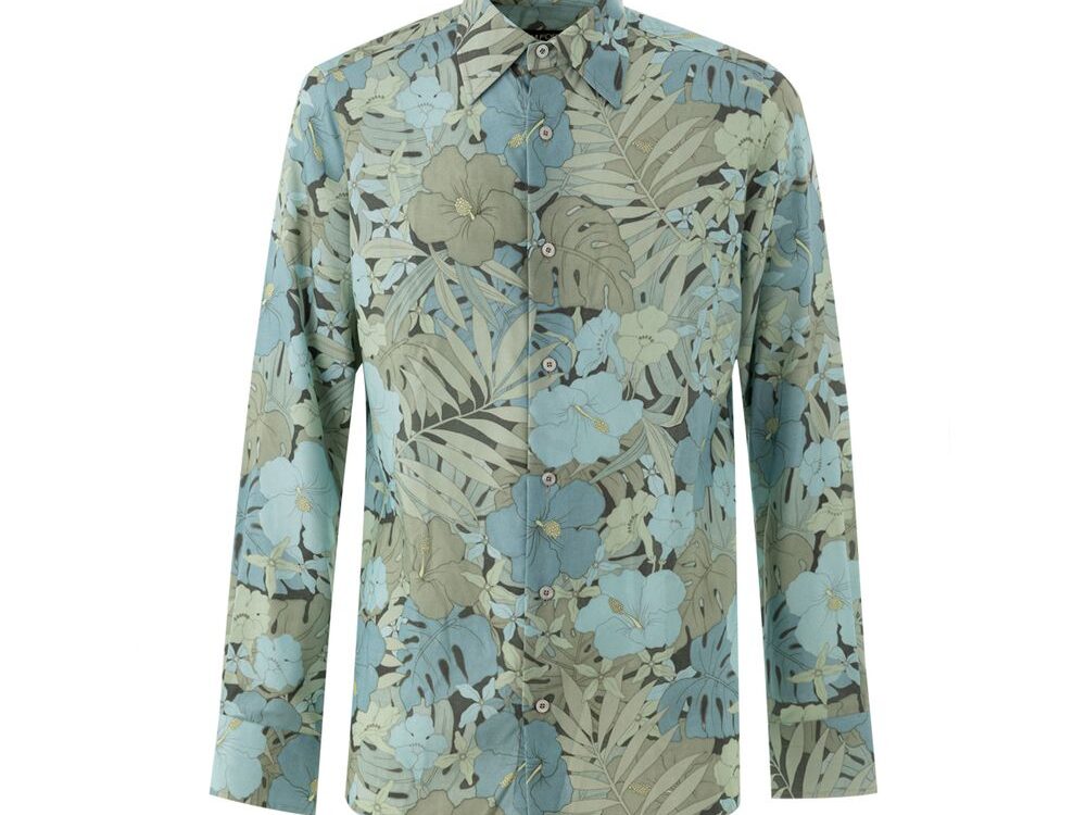 Tom Ford Blue Lyocell Pattern Shirt