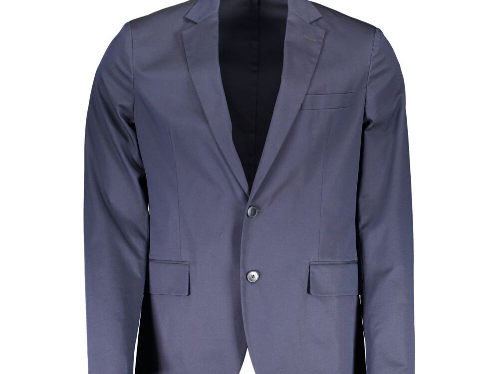 Gant Blue Cotton Men Jacket