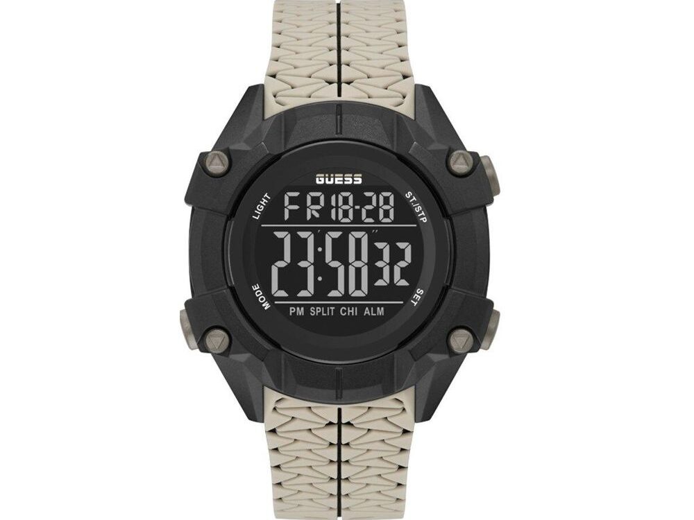 Guess Beige Synthetic Digital Watch