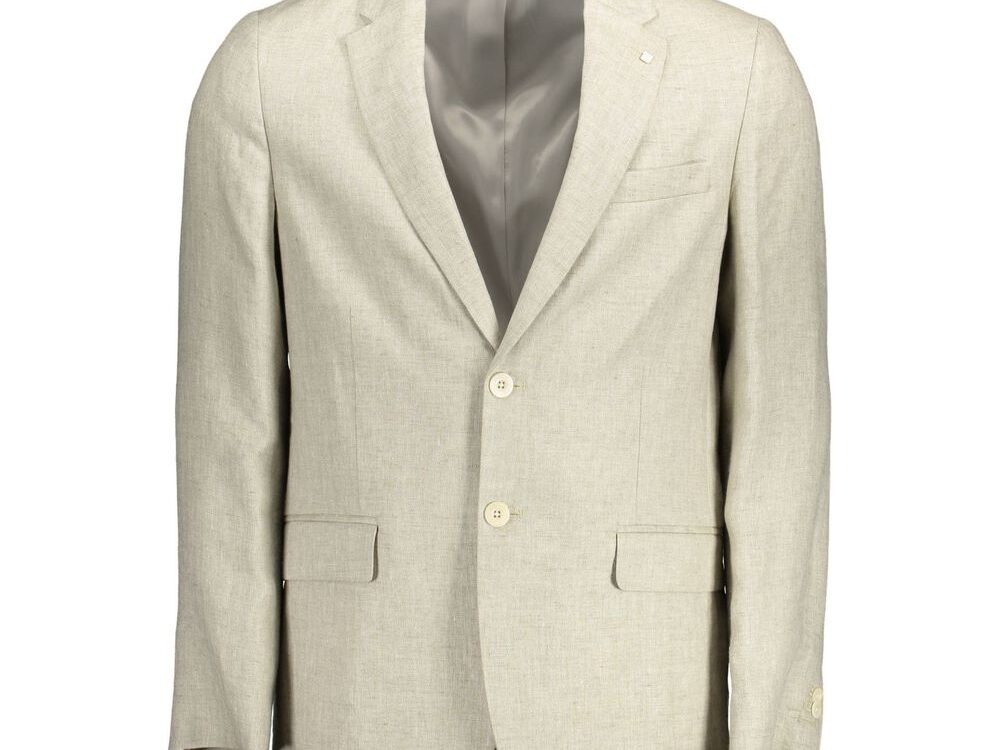 Gant Beige Linen Jackets & Coat