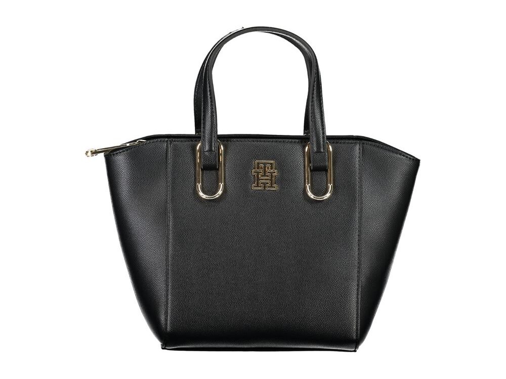 Tommy Hilfiger Black Polyurethane Women Handbag